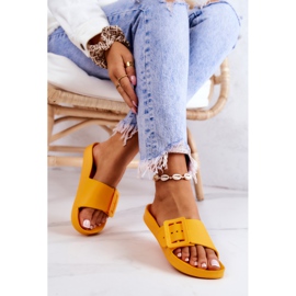 Women's Big Star Slippers with a Buckle FF274A393 Orange 2 Women's Big Star Slippers with a Buckle FF274A393 Orange 2