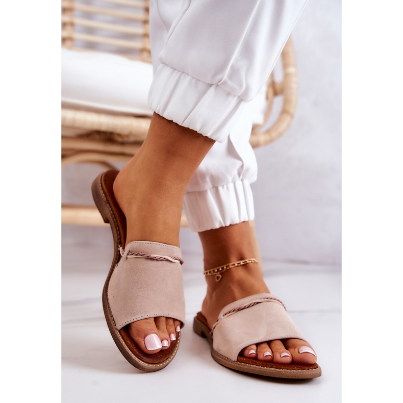 Suede Slippers Lewski Shoes 3047 Beige 2 Suede Slippers Lewski Shoes 3047 Beige 2
