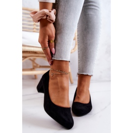 Suede Pumps On A Bar Sergio Leone PB291 Black 2