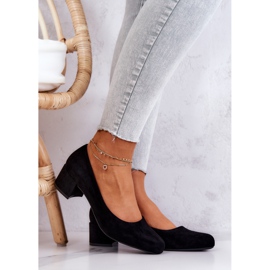 Suede Pumps On A Bar Sergio Leone PB291 Black 1