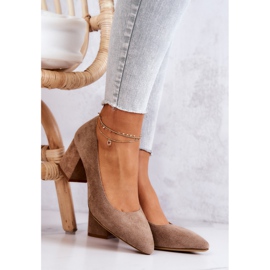 Suede Pumps Sergio Leone PB411 Beige brown 1 Suede Pumps Sergio Leone PB411 Beige brown 1