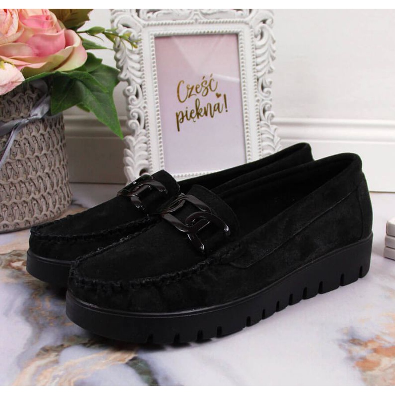 Black Loafers on the Filippo W PAW314A platform 2