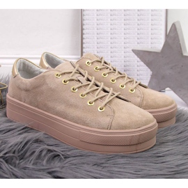Sneakers on the Filippo W PAW315 platform beige 2