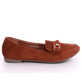 Women's loafers brick 99-259 D.ORANGE brown 1