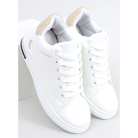 Sneakers on a hidden wedge Izumi WHITE / BEIGE 1
