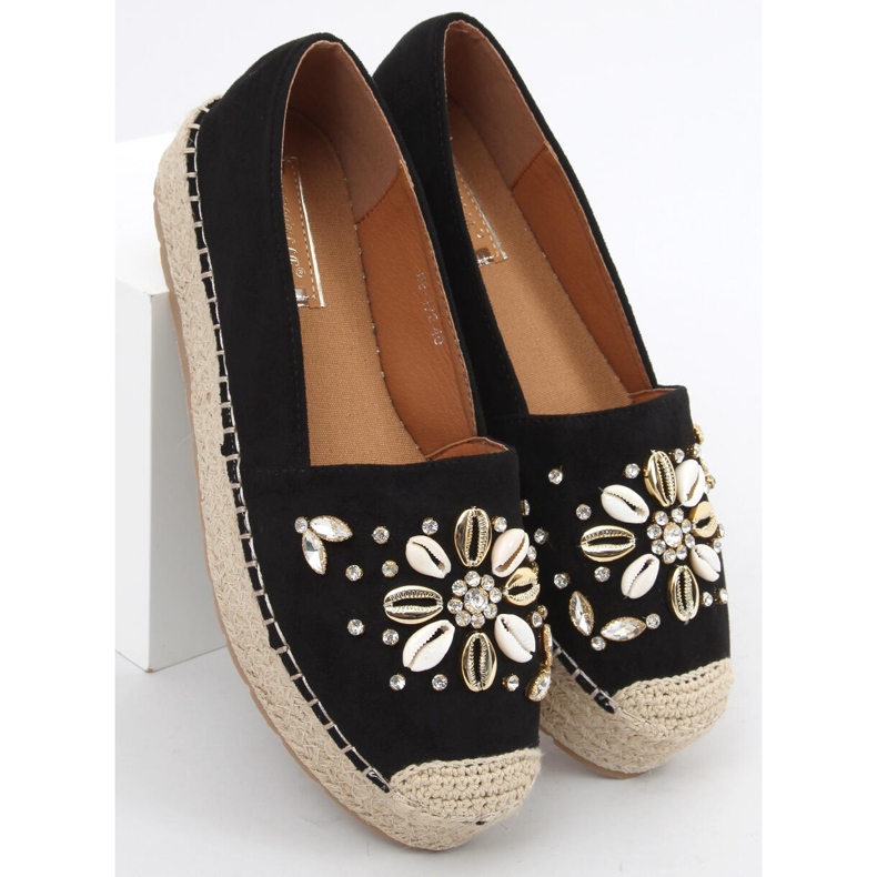 Manami Black shell espadrilles 1