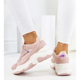 Badillo shiny pink sneakers 1