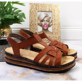 Wedge sandals Rieker W 62918-22 brown 2