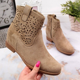 Openwork boots on the wedge Filippo W PAW316B beige 1