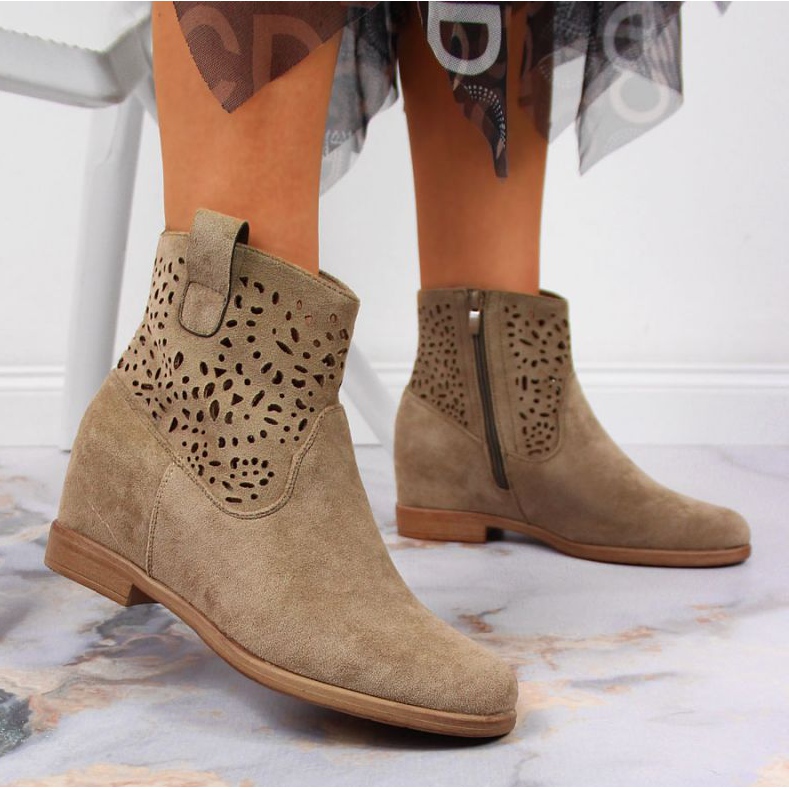 Openwork boots on the wedge Filippo W PAW316B beige 2
