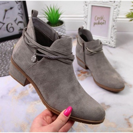 Gray Boots with a chain Filippo W PAW318B grey 1