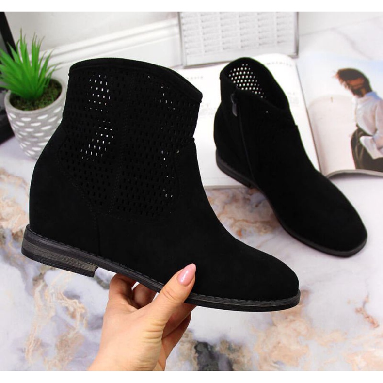 Openwork boots S. Barski W OLI141A black 1