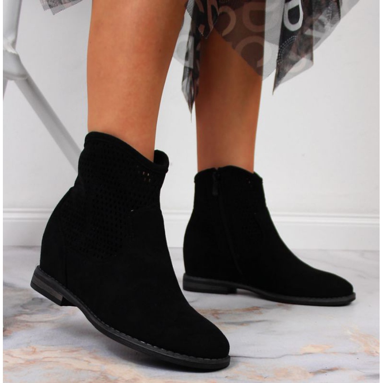 Openwork boots S. Barski W OLI141A black 2