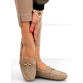 Nisa Khaki women's loafers beige 1