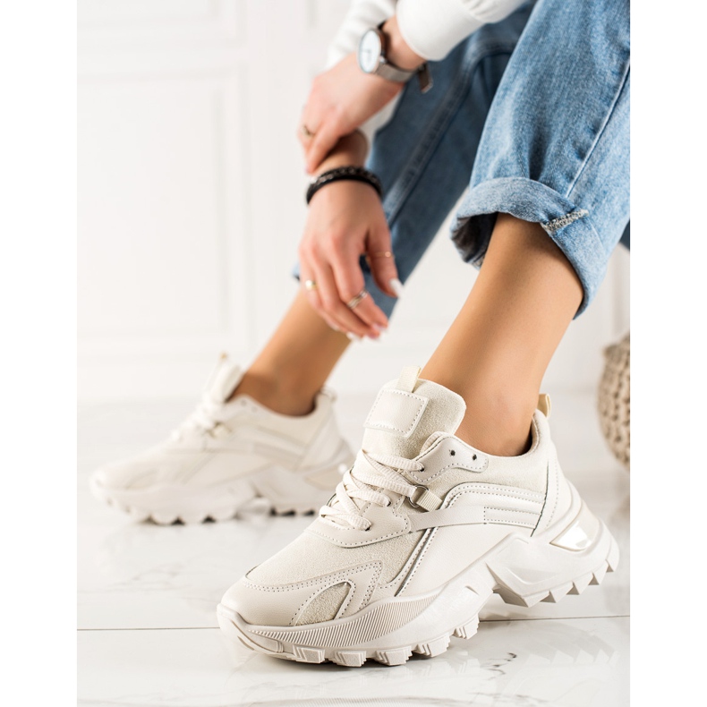 TRENDI Beige Fashion Sneakers 1 TRENDI Beige Fashion Sneakers 1