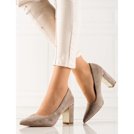 Goodin Beige Pumps With Suede 1