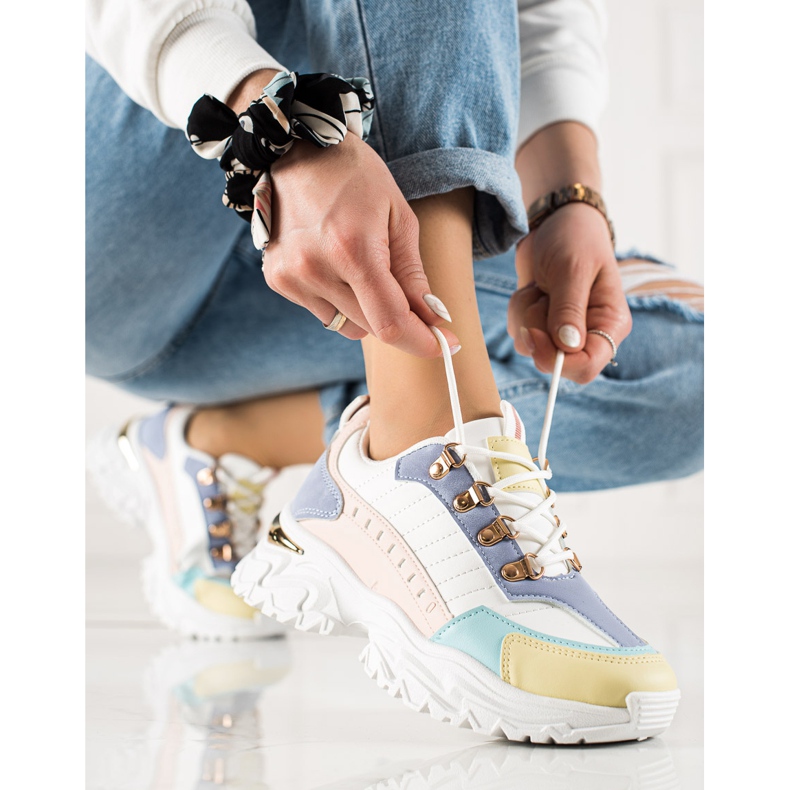 TRENDI Stylish Colorful Sneakers white multicolored 1