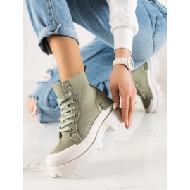 Seastar Fashionable High Sneakers On The Platform green 2
