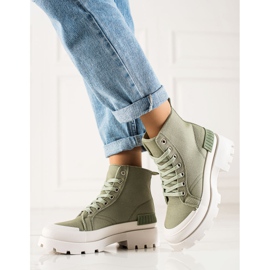 Seastar Fashionable High Sneakers On The Platform green 1