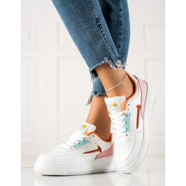 TRENDI Fashionable White Sneakers multicolored 1 TRENDI Fashionable White Sneakers multicolored 1