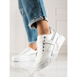 TRENDI Sneakers With Eco Leather Fashion white 1