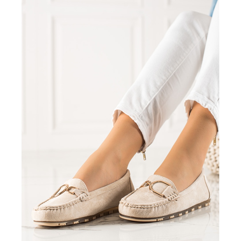 Seastar Casual loafers with ornament beige 1