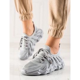 TRENDI Gray Fashion Sneakers grey 1