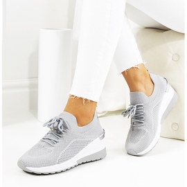 Gray sneakers on the wedge Sabelia grey 1