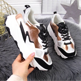 Sneakers on the platform Potocki W WOL53 white and gold golden 1