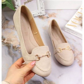 Loafers with decoration Potocki W WOL59B beige 1