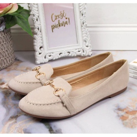 Loafers with decoration Potocki W WOL59B beige 2