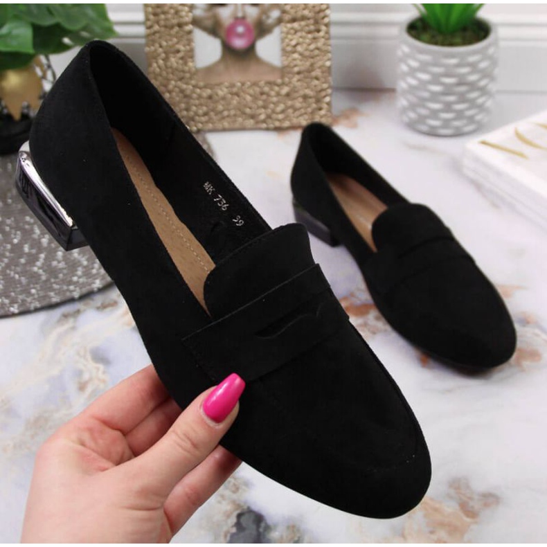 Black Sergio Leone W SK359 moccasin shoes 1