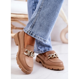 FB1 Leather Loafers. Chain Dark beige Amicable 2