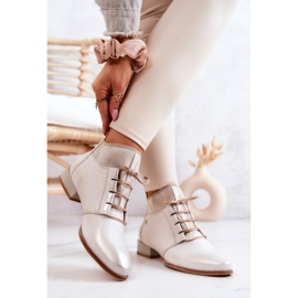 Women's Boots Leather Maciejka Light beige 04744-22 2