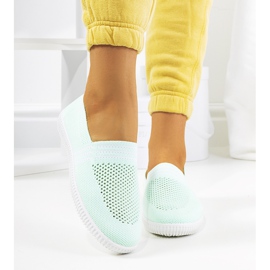 Green Tanya openwork sneakers 1