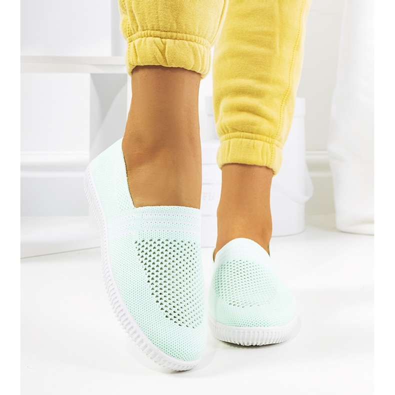 Green Tanya openwork sneakers 1