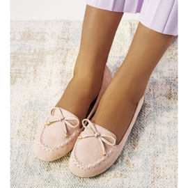 Santoro pink women's moccasins 2