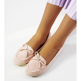 Santoro pink women's moccasins 1