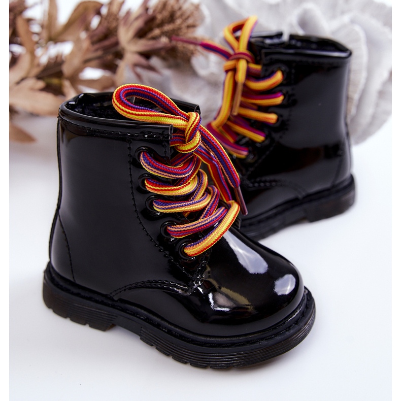 Children's Boots Lacquered With a Zipper Black Tibbie 2