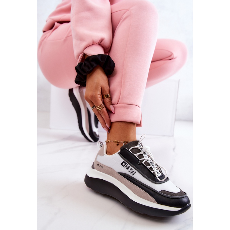 Sport Shoes Sneakers Big Star JJ274998 White and Black beige grey 1