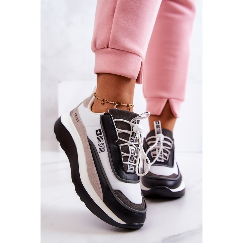 Sport Shoes Sneakers Big Star JJ274998 White and Black beige grey 2