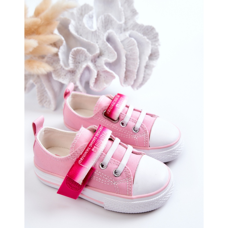 Children's Low Sneakers Big Star JJ374078 Pink 2
