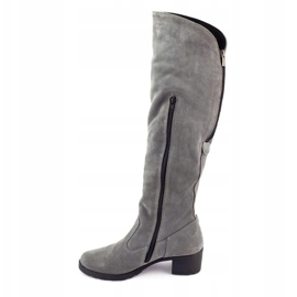 Olivier Women's gray insulated leather boots grey 1 Olivier Women's gray insulated leather boots grey 1