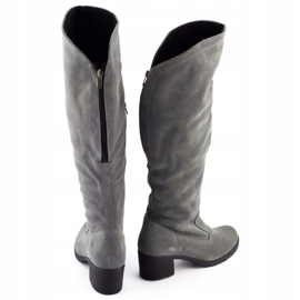 Olivier Women's gray insulated leather boots grey 3 Olivier Women's gray insulated leather boots grey 3