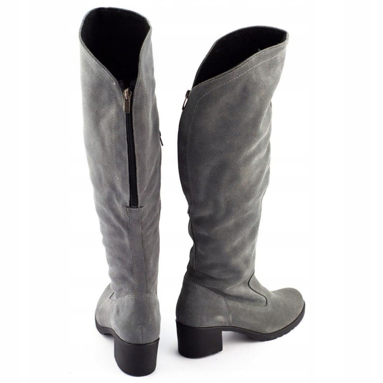 Olivier Women's gray insulated leather boots grey 3 Olivier Women's gray insulated leather boots grey 3