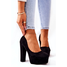 WS1 Suede Pumps On The Black Bemiso Platform 1