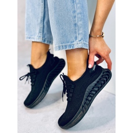 Kenza Black sock sports shoes 1