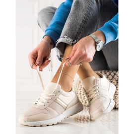 TRENDI Stylish Sneakers With Mesh beige 1