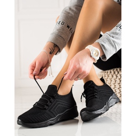 SUPER COOL Fashionable Textile Sneakers black 1