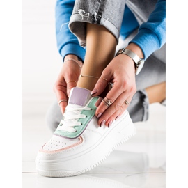 TRENDI Fashionable Sneakers On A Wide Platform white multicolored 2